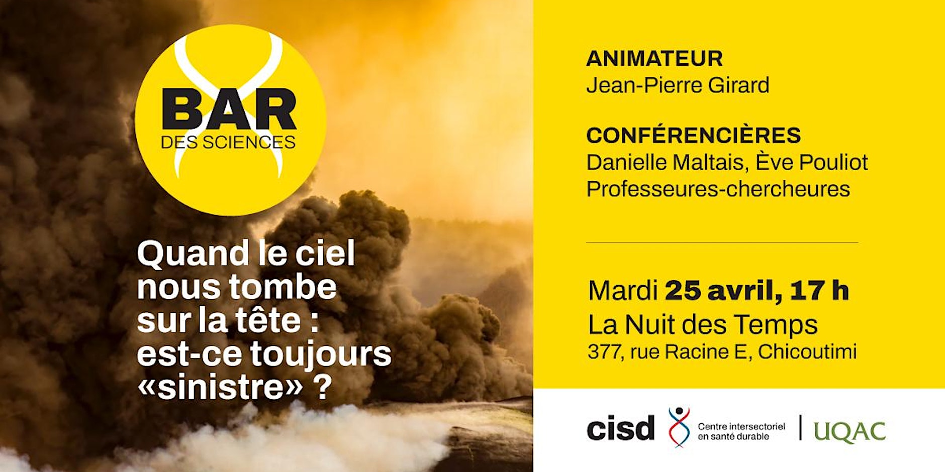 Quand le ciel nous tombe sur la tête&nbsp;: est-ce toujours «&nbsp;sinistre&nbsp;» ?